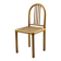 Chaise vintage en bois et cannage