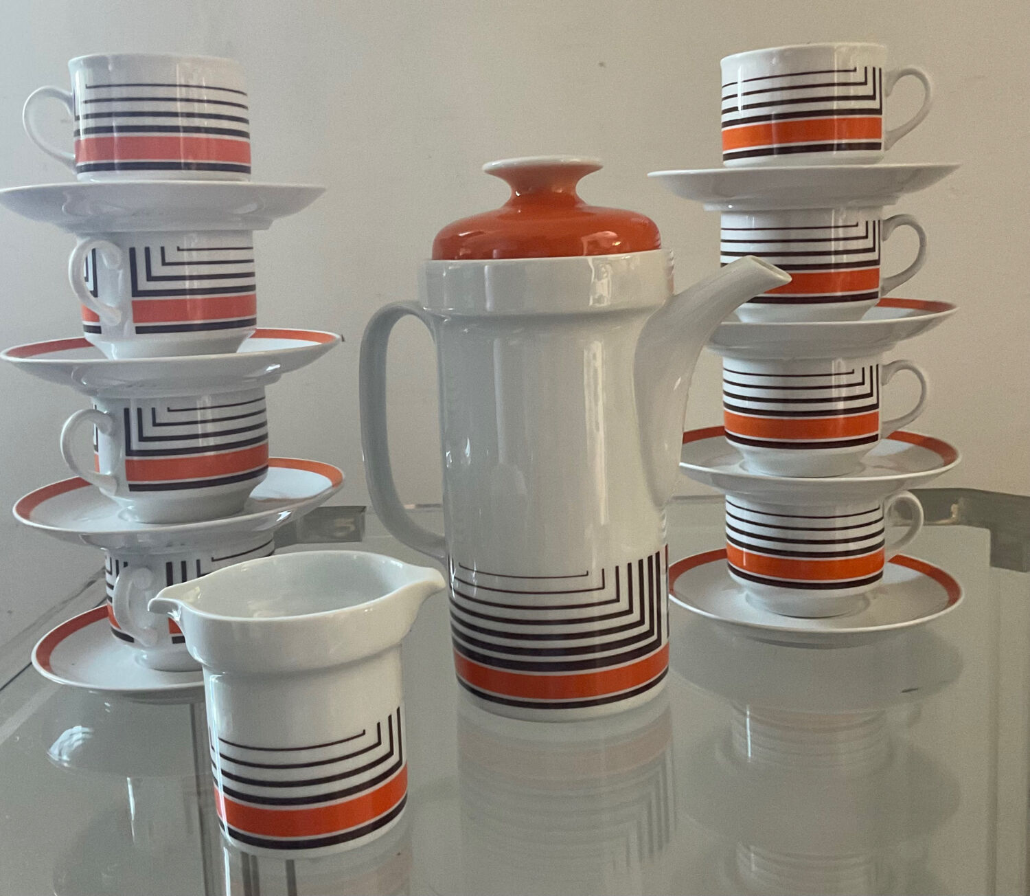 Vintage West Germany Bavaria porcelain coffee service 70s