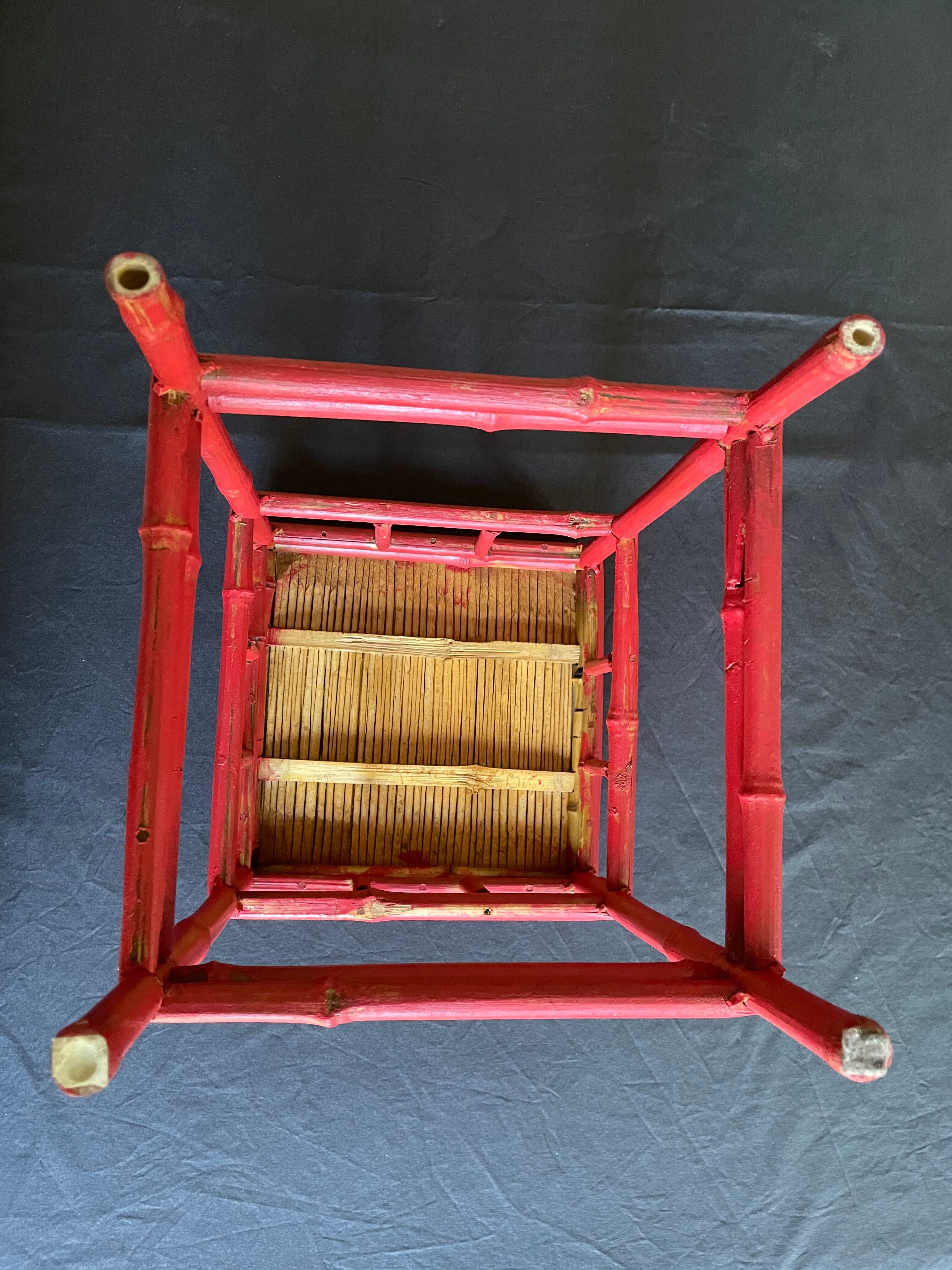 Vintage bamboo stool