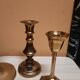 Trio de bougeoirs en bronze