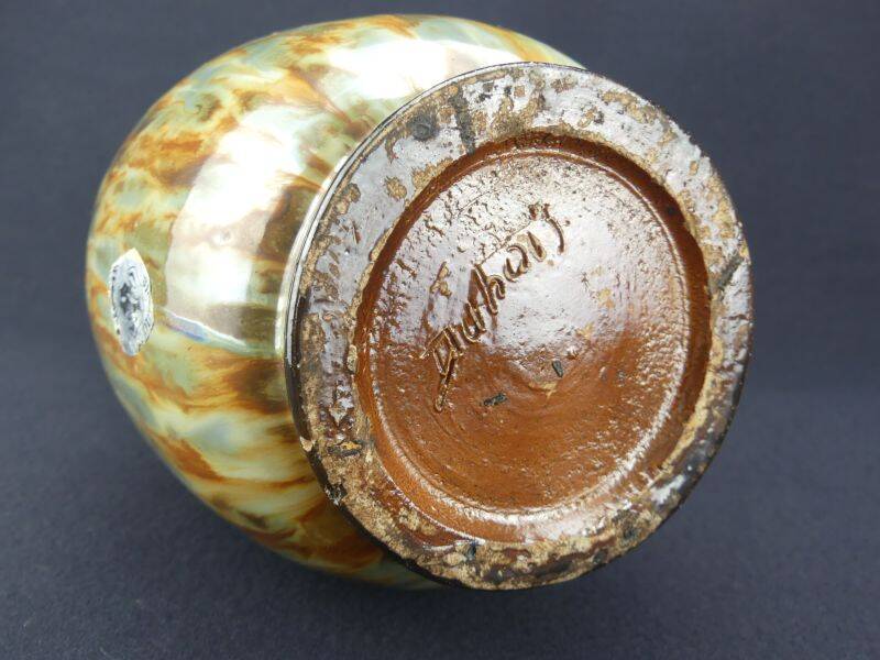 Large stoneware vase from Bouffioulx signed Dubois