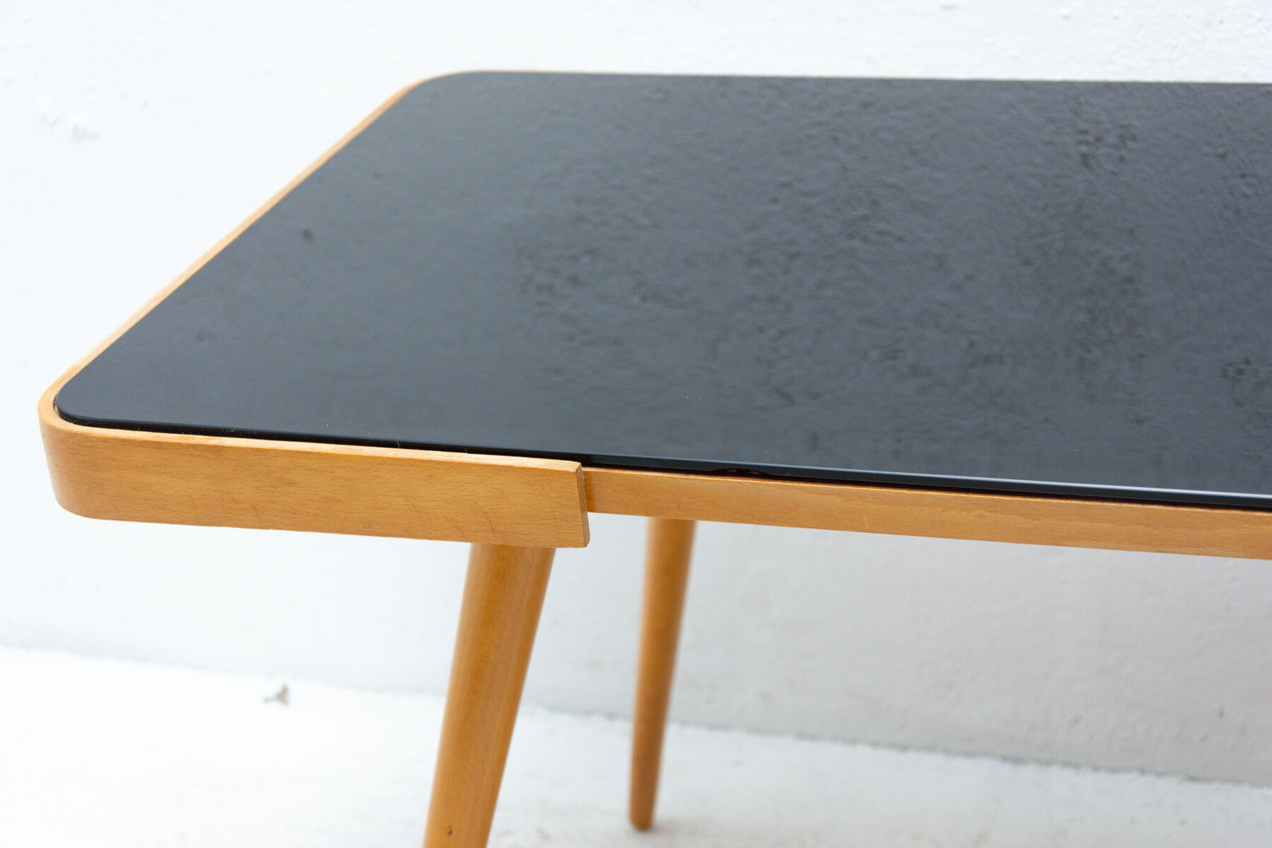 Mid century opaxite glass coffee table, 1960´s, Czechoslovakia