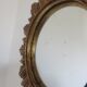 Miroir soleil doré oeil de sorcière années 60/70 - 25x25cm