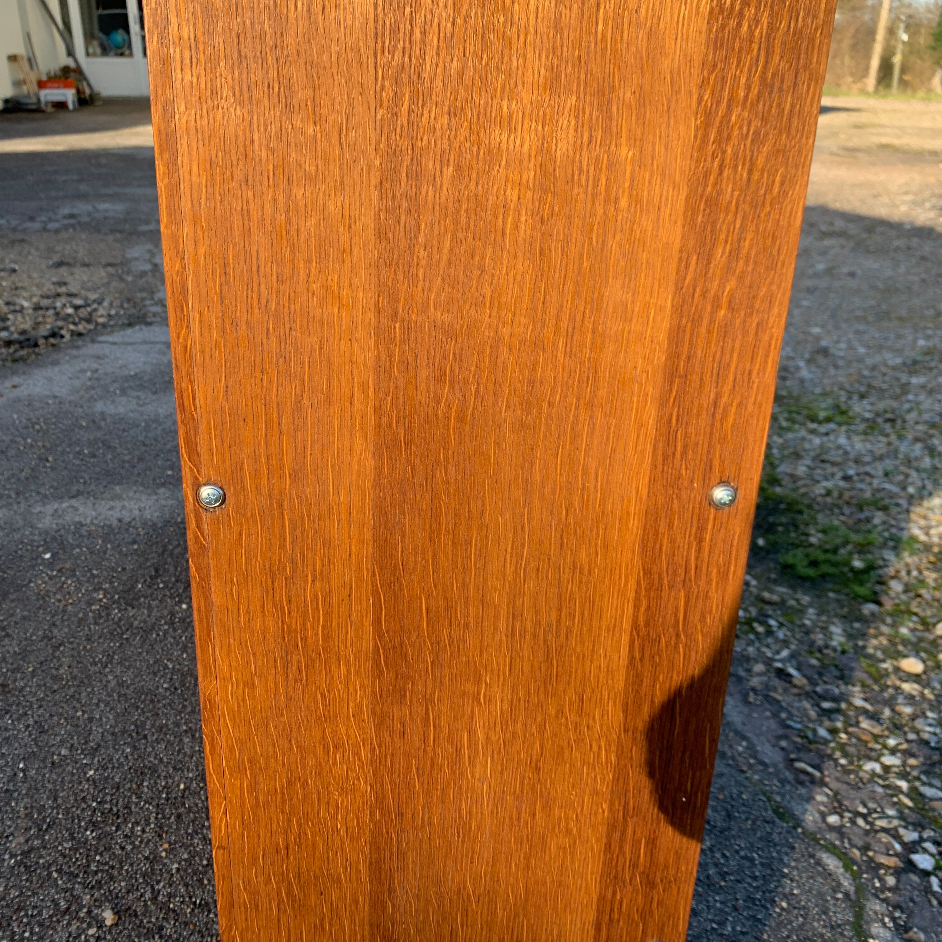 Pair of vintage glass shelves libraries