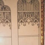 Ink drawing, early 1900s, study of stained glass windows