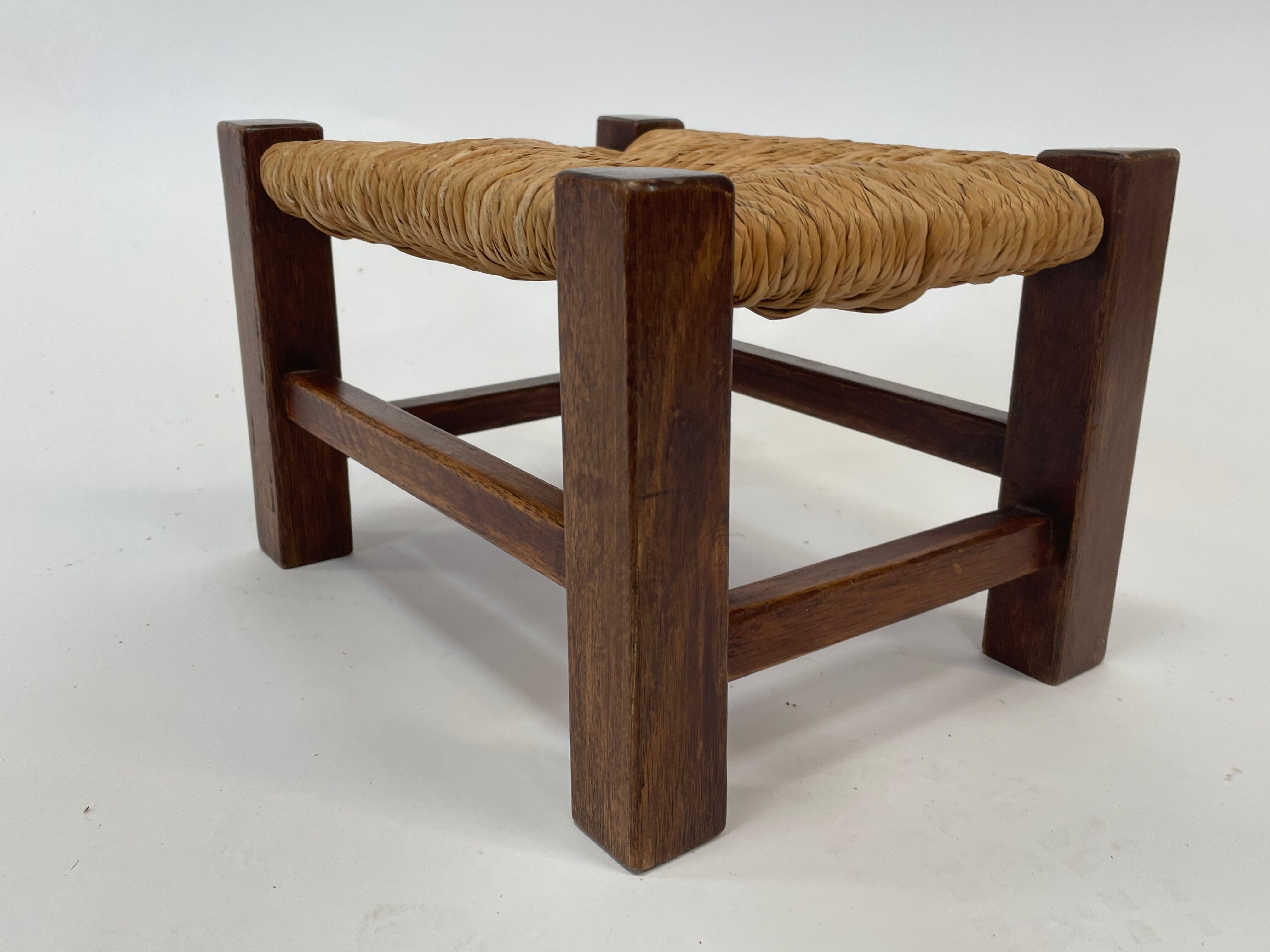 Vintage footstool stool minimalist