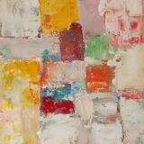 Original painting Abstract art cityscape