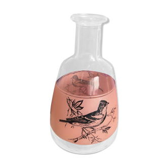 Vintage carafe 50s finch pattern