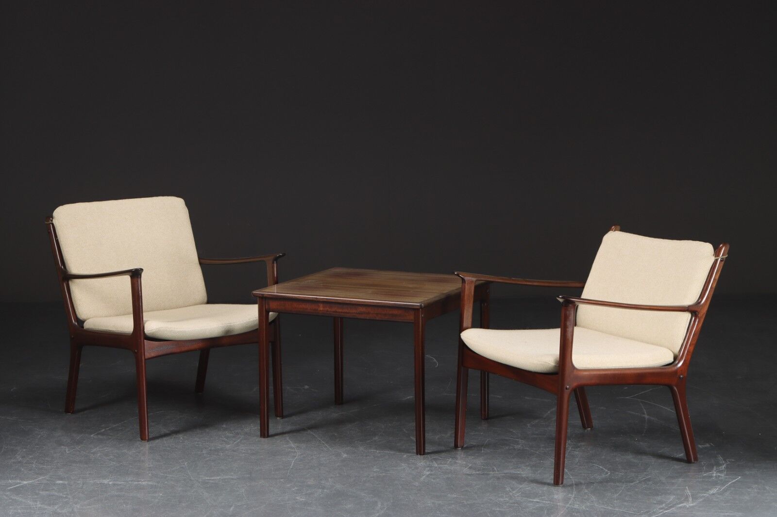 2x Easy Chair Ole Wanscher model PJ112 Mahagoni Denmark 1940s
