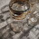 9 art-deco glasses in engraved crystal with gold trim