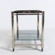 Italian modern chromed steel serving cart/side table, 1970’s