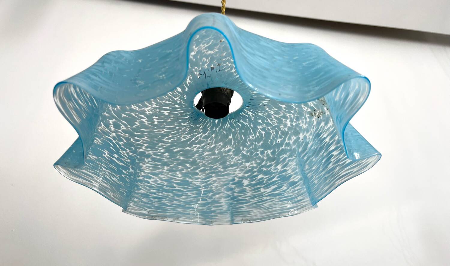 Clichy blue opaline pendant light