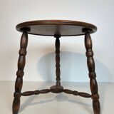 Turned wood coffee table by Charles Dudouyt