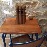Old wooden bowling game