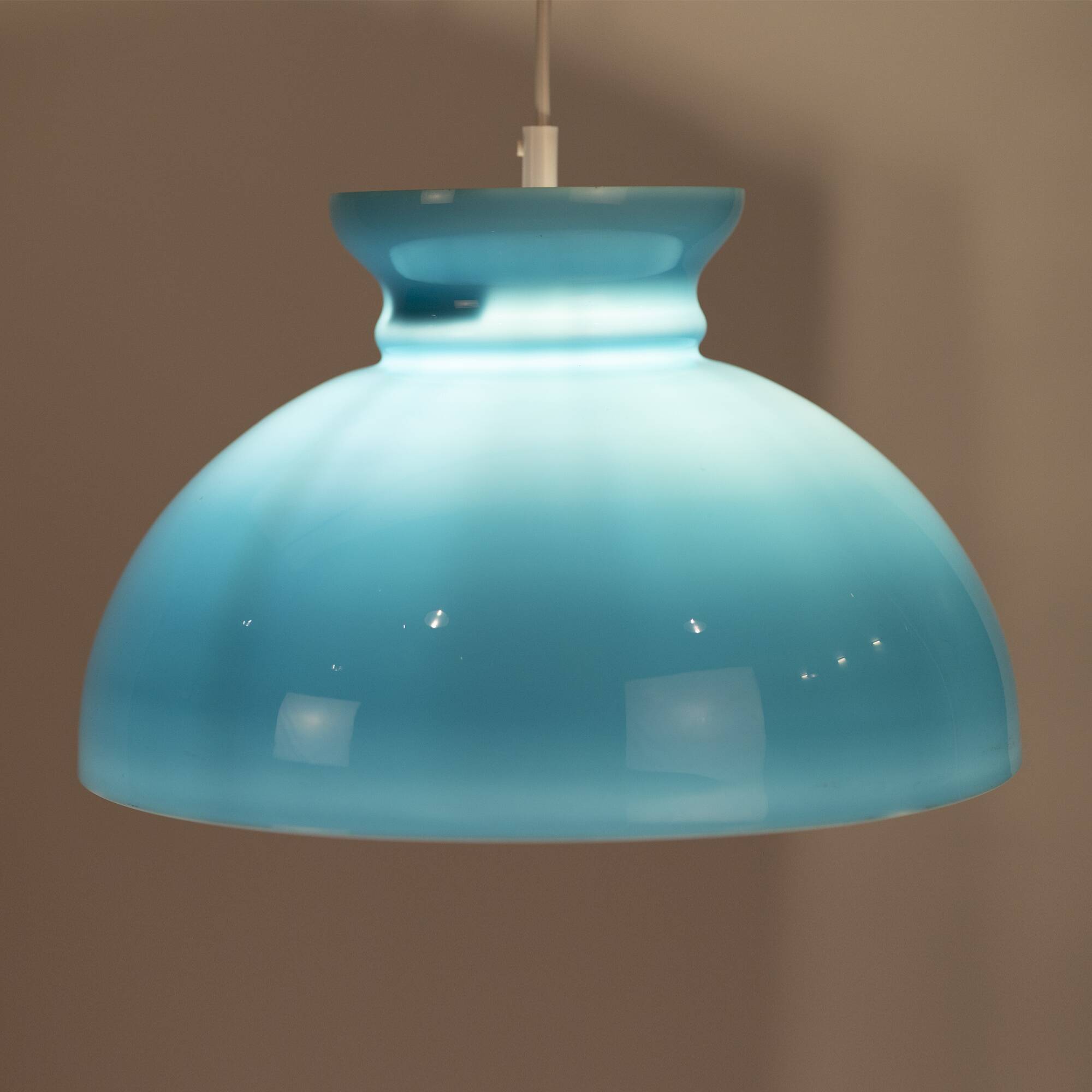 Turquoise vintage pendant lamp