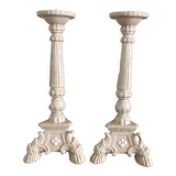 Pair of column candle holders