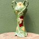 Slip vase, thistle motif, Art Nouveau