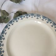 Round dish Terre de Fer navy blue L G model Doullens