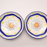 Assiette creuse multicolore en céramique italienne