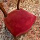 Solid walnut heater chair nineteenth century Louis-Philippe in red velvet