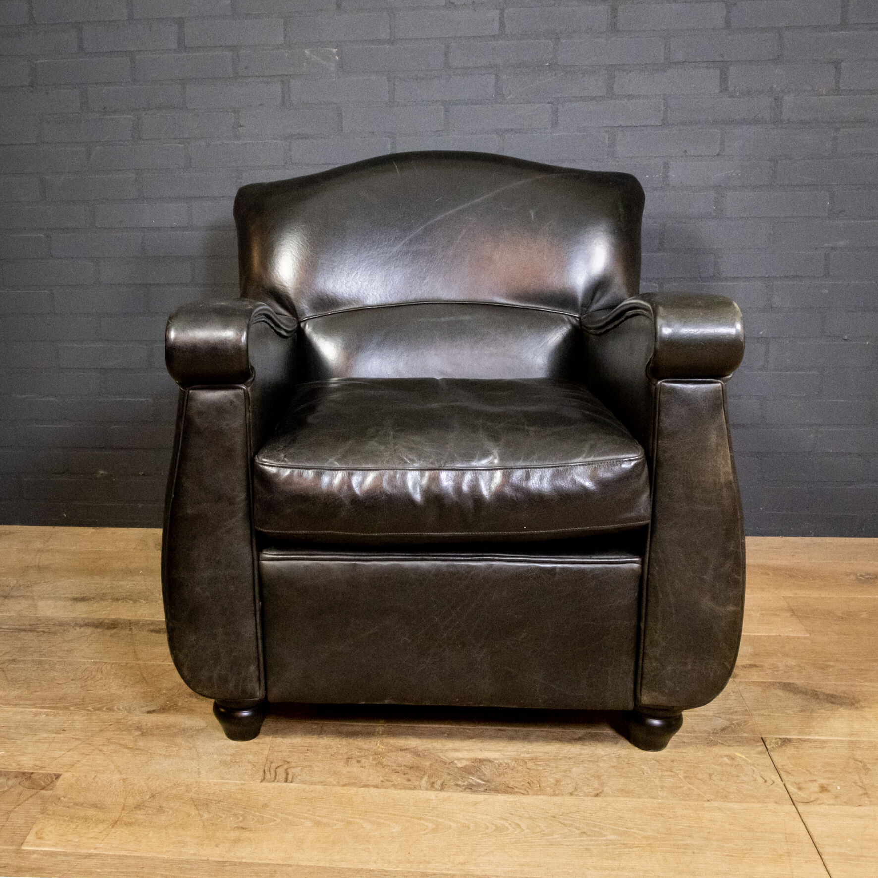 Original black leather Joris clubchair