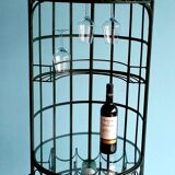 Wrought iron bar with bottles holder