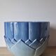 Large blue Art Deco Sarreguemines flowerpot