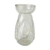 Molded glass vase with old hyacinth pattern leaves 2 of available