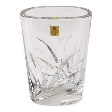 Vase ovale en cristal, Bleikristal, Allemagne, années 1960