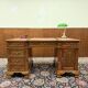 New! - Classic English Desk Partnerdesk Red Leather