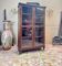 Library, mocheté mahogany display case in louis xvi style 19th century