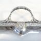 Service tray with silver metal belier 19th 77 X 52 cm