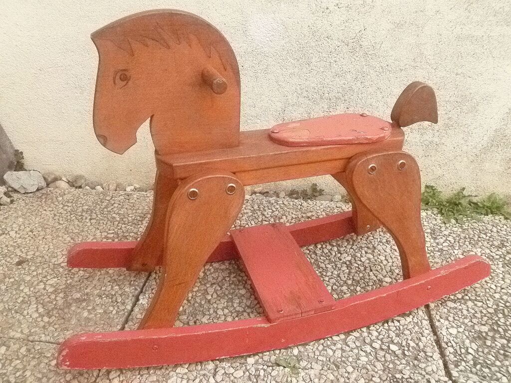 Wooden rocking horse