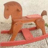 Wooden rocking horse
