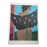 La femme bleue - Original hand-signed lithograph - Félix Labisse - 18/165