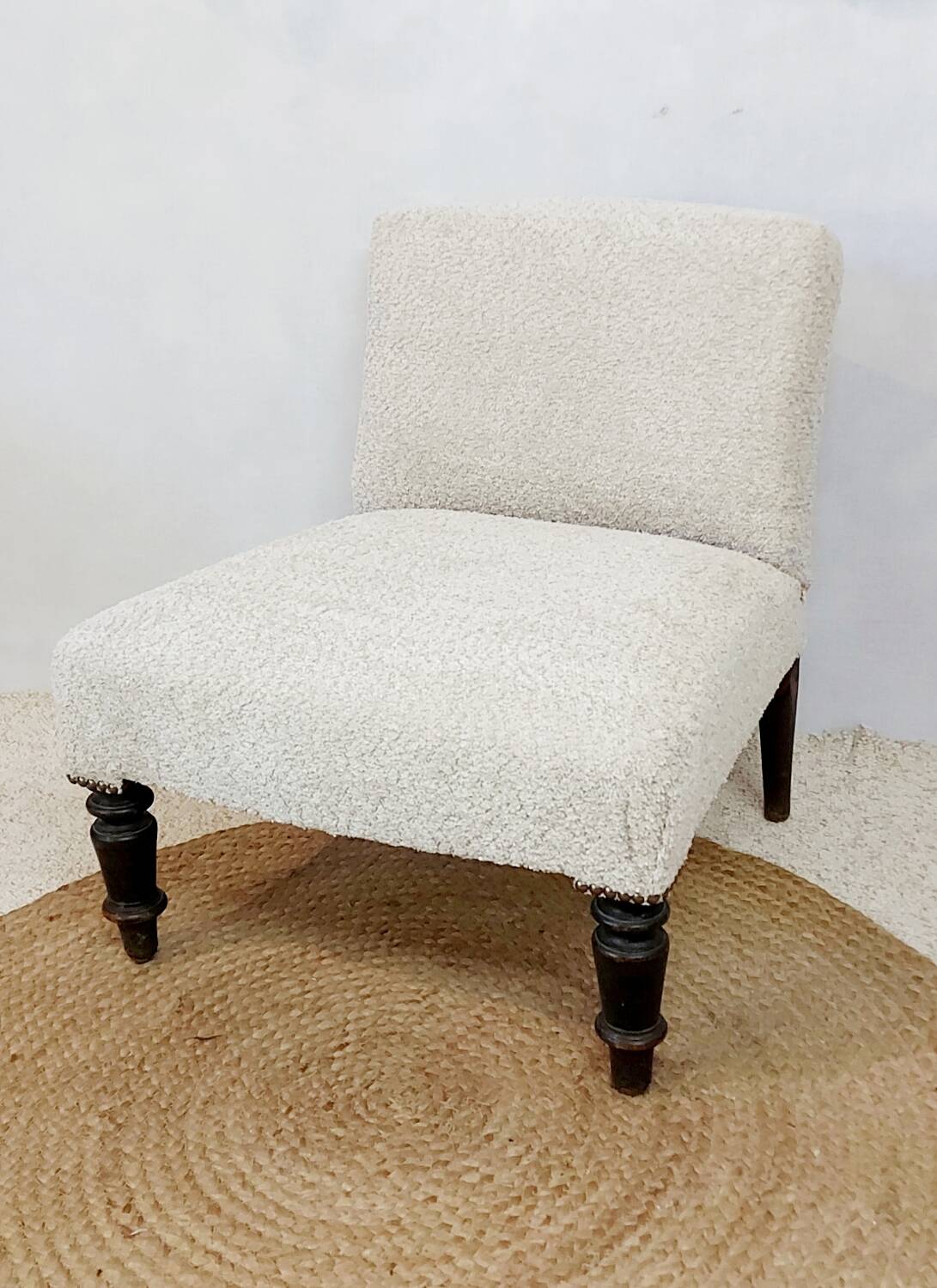 Looped fabric armchair