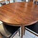 Round extendable table Rosewood Denmark vintage 1970