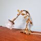 Gilt bronze table lamp, floral decoration, 1910s-20s