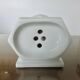 Art Deco soap dish in white porcelain