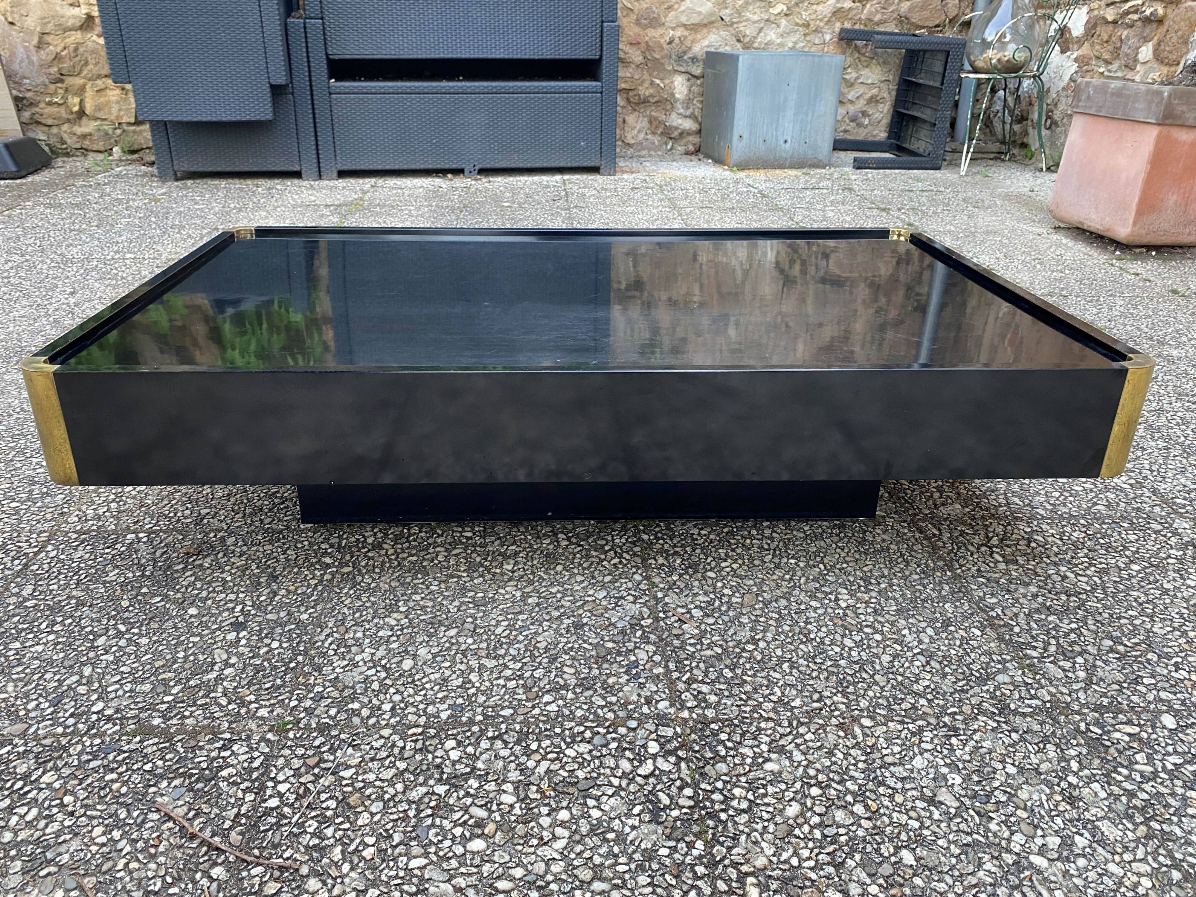 Vintage black coffee table from the 50s