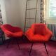 pair of Moumoute armchairs from the 50s