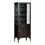Polished iron medical cabinet, 1930s
