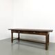 Authentic French farmhouse table from 1890 in solid oak with two drawers.