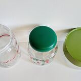 glass and colored kitchen jars
