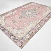 Tapis oriental persan rouge et bleu marine, 207 x 315 cm