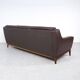 Vintage Brown Leather Sofa on Rosewood Legs from Porfilia Werke, 1960s