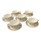 Tea set, six cups and six saucers