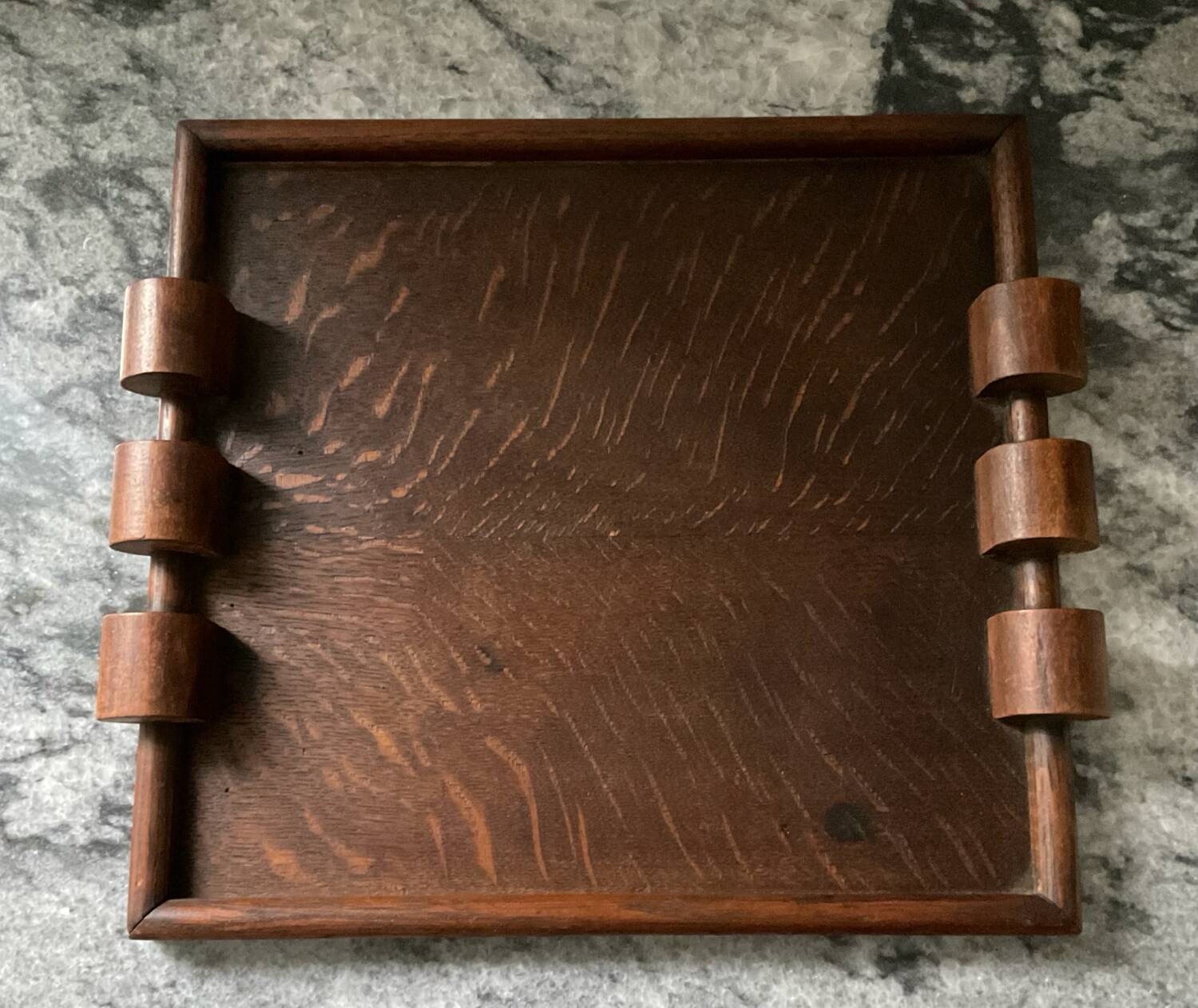 Art Deco teak plateau