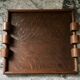 Art Deco teak plateau