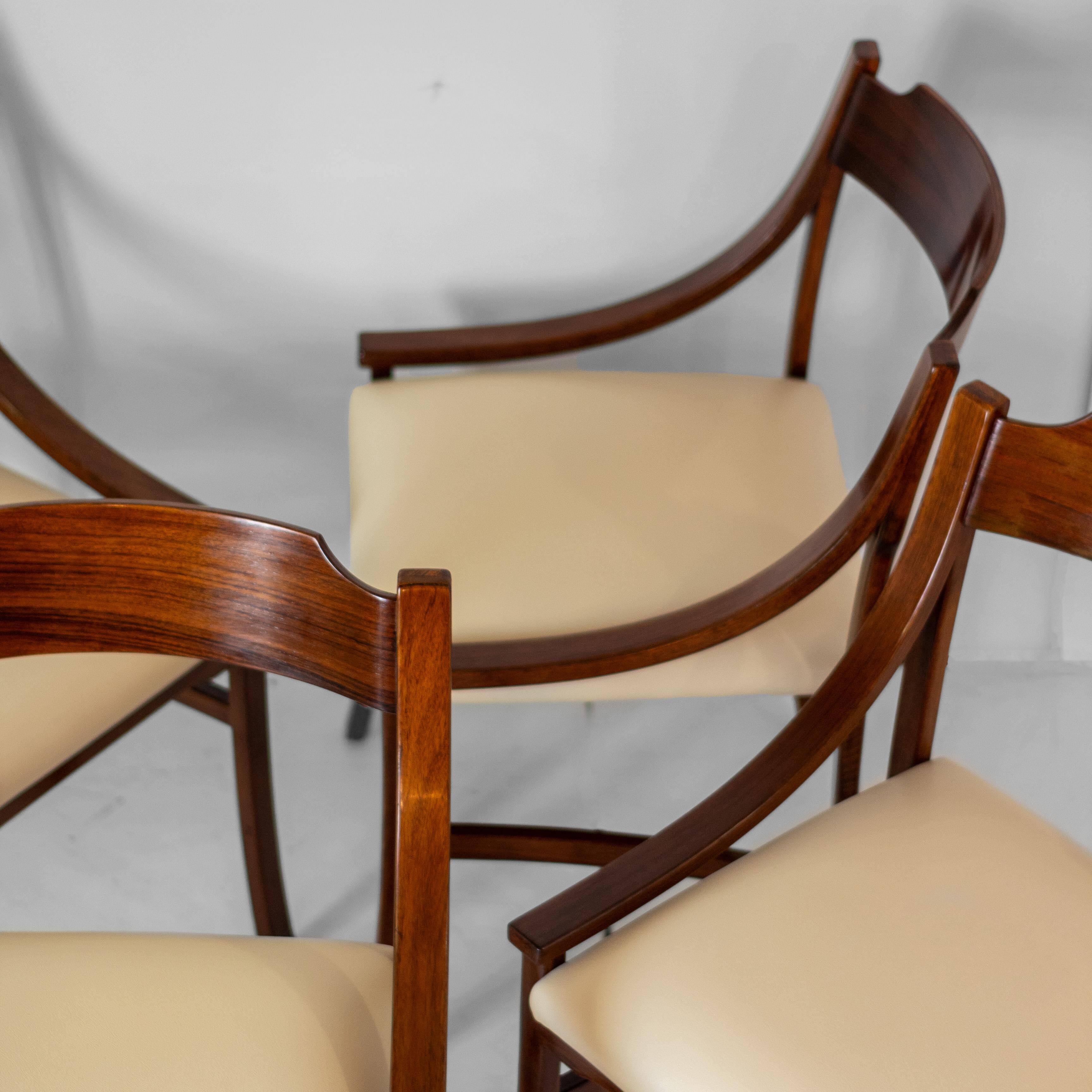 Mid-Century Modern Cavatorta Wood Dining Chairs, Italy 1960s